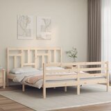 vidaXL Posteljni okvir z vzglavjem 160x200 cm trden les Cene