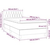  box spring s madracem LED crni 100x200 cm baršun | shoptok.hr