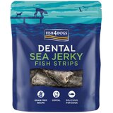 Fish4Dogs Priboljški Dental Sea Jerky Fish Strips koža bele ribe 100 g Cene