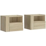  Zidni noćni ormarići 2 kom boja hrasta sonome 45x30x35 cm | shoptok.hr