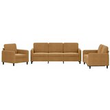  3-dijelni set sofa smeđi baršunasti | shoptok.hr