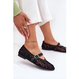 Boto Perforated ballerinas with strap black Orphali | shoptok.hr