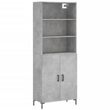 Maison Chic Visoka Komoda - Predalnik betonsko siva 69,5x34x180 cm inženirski les, (21719487) Cene
