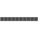 vidaXL set panela za ogradu WPC 1737 x 186 cm crni | shoptok.hr