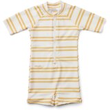 Liewood kopalni pajac z rokavi max stripe jojoba/creme de la creme | Shoptok.si