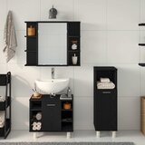  Set namještaja za kupaonicu Zidne 3 pcs Crna 30 x 30 x 99,5 cm | shoptok.hr