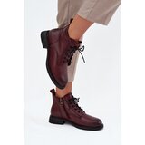 VINCEZA Insulated Leather Women's Boots Low Heel Cene