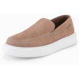 Ombre Men's slip on half shoes on thick sole - light brown | Shoptok.si