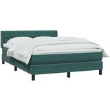 Box Spring krevet s madracem tamno zeleni 160x220 cm baršun | shoptok.hr