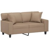 Dvosjed s ukrasnim jastucima boja cappuccina 120cm umjetna koža | shoptok.hr