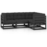 Maison Chic Seti vrtnega pohištva - Vrtna garnitura - Vrtni pohištvo set 4-delna z blazinami trdna borovina, (21818768) | Shoptok.si