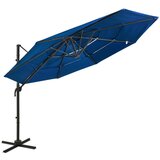 vidaXL senčnik aluminij sinje moder 3x3 m | Shoptok.si