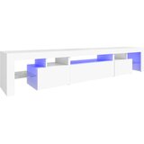 TV ormarić s LED svjetlima bijeli 215x36,5x40 cm | Eponuda.ba