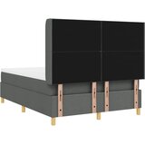  Krevet s opruga kutije s LED trakama Siva 140 x 190 cm tkanina | shoptok.hr