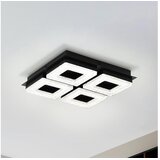 Eglo Fradelo 1 zidna/plafonjera/4, led, 4x4w, 4x400lm, crna/čelik/kristal | Eponuda.com