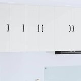 vidaXL Stenska kuhinjska omarica s polico 2 pcs Visok sijaj bela | Shoptok.si