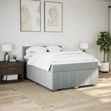  Krevet box spring s madracem svjetlosiva 160x200 cm tkanina | shoptok.hr