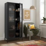 Støraa Črna kovinska vitrina 80x186x40 cm Luna – | Shoptok.si