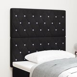 vidaXL Crni baršunasti naslon za glavu s tuftanjem kristalnog gumba, 100 cm, Crni baršunasti naslon za glavu s tuftanjem kristalnog gumba, 200 cm | shoptok.hr