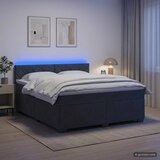  Krevet s box springom, madracem i LED-om Tamnosiva 140 x 190 cm | shoptok.hr