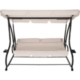 Kondela Vrtna gugalnica, zložljiva, bež/siva, NAILA | Shoptok.si