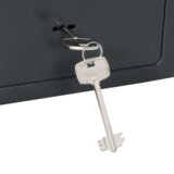 vidaXL sef z zaklepom temno siv 17x23x17 cm jeklo | Shoptok.si