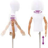  Podesivi Maneken 120-157 cm s Postoljem Uniseks PP Bijela | shoptok.hr