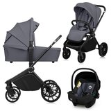 Lionelo dječja kolica Mika Plus 3u1, Grey Stone | shoptok.hr