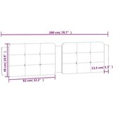  Jastuk za uzglavlje crni 200 cm od umjetne kože | shoptok.hr