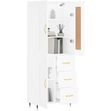  Visoka komoda bijela 69 5x34x180 cm konstruirano drvo | shoptok.hr