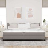 Box Postelja z vzmetnico z vzmetnico Taupe 200 x 200 cm blago, (5000128402) | Shoptok.si