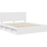  Konstrukcija postelje Bela 180 x 200 cm Masivno borovo les, (5000102726) | Shoptok.si