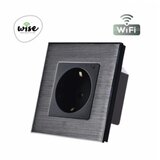 Wise Wifi pametna utičnica ugradna, aluminijumski panel crna WU0013 Cene
