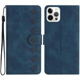 INORCO Za iPhone 14 Pro Max PU usnjena torbica za telefon z vtisnjenim metuljem, odporna na padce, (22035837) Cene