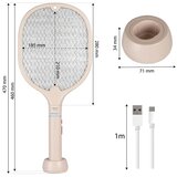  LED električni lapač insekata 2 u 1, 500 mAh/5V, bež | Eponuda.com