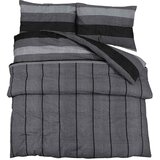  Set posteljine za poplun tamnosivi 260x220 cm pamučni | shoptok.hr