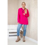 Kesi Tunic with zipper on hood Oversize fuchsia | Shoptok.si