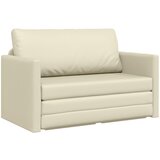 vidaXL Dnevna sofa postelja 2-v-1 Kremna 124x71x78 cm Umetna usnja | Shoptok.si
