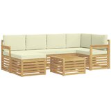  Set vanjskih sofa 7 kom. Bijela i krem Poliester | shoptok.hr