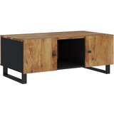 Maison Chic Klubska mizica - kavna mizica - Nizka mizica 100x54x40 cm trden mangov les in inženirski les, (21754230) Cene
