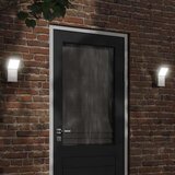 vidaXL Zunanja stenska LED svetilka bela tlačno lit aluminij | Shoptok.si