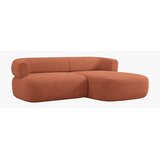 Micadoni Kutna garnitura od bouclé tkanine boja terakote (s desnim kutom/s ležaljkom) Jenny – | shoptok.hr