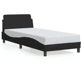 Maison Chic Posteljni okvir - Enojna postelja - Postelja za odrasle z vzglavjem brez vzmetnice črn 90x200 cm blago, (21697098) Cene