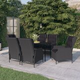  7-dijelni vrtni blagovaonski set tamnosivi | shoptok.hr