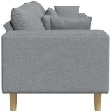 SOFA s jastukom Svijetlo siva 250 x 77 x 76 cm tkanina | shoptok.hr