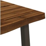  140 x 70 x 75 cm Čvrsto drvo akacije Prirodna i kava Pravokutni | shoptok.hr