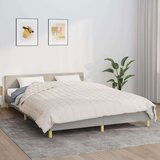 vidaXL Obtežena odeja svetlo krem 220x235 cm 15 kg blago | Shoptok.si