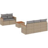  6-dijelni set vrtnih sofa s jastucima bež od poliratana | shoptok.hr