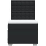  s oprugama i madracem crni 80 x 200 cm od umjetne kože | shoptok.hr