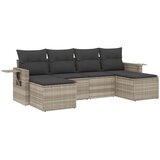  6-dijelni set vrtnih sofa od poliratana s jastucima svjetlosivi | shoptok.hr